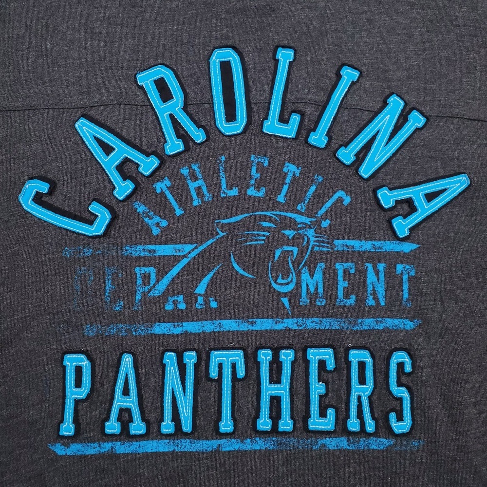 Carolina Panthers Shirt Mens XXL Gray Blue Long Sleeve Crew NFL Football - Picture 2 of 12